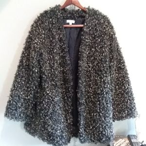 NWOT MAX STUDIO BLACK CURLY JKT size M